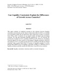 Can liquidity constraints explain the differences of growth across countries?