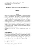 Credit risk management in the financial markets