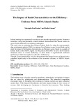 The impact of bank characteristics on the efficiency: Evidence from mena Islamic banks