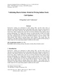Validating black-scholes model in pricing Indian stock call options