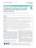 Thymoquinone ameliorates Pachycondyla sennaarensis venom-induced acute toxic shock in male rats
