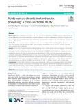 Acute versus chronic methotrexate poisoning; a cross-sectional study