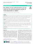 The effects of oral administration of Cola nitida on the pharmacokinetic profile of metoclopramide in rabbits