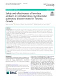 Safety and effectiveness of low-dose amikacin in nontuberculous mycobacterial pulmonary disease treated in Toronto, Canada