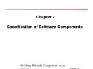 Lecture Building reliable component-based systems - Chapter 2: Specification of software components