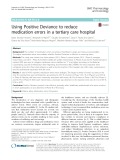 Using Positive Deviance to reduce medication errors in a tertiary care hospital