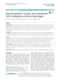 Pharmacokinetics, toxicity, and cytochrome P450 modulatory activity of plumbagin