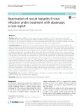 Reactivation of occult hepatitis B virus infection under treatment with abatacept: A case report