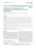 Vancomycin microspheres reduce postoperative spine infection in an in vivo rabbit model