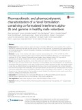 Pharmacokinetic and pharmacodynamic characterization of a novel formulation containing co-formulated interferons alpha2b and gamma in healthy male volunteers