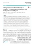 “Manganese-induced neurotoxicity: A review of its behavioral consequences and neuroprotective strategies”
