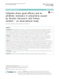Cefepime shows good efficacy and no antibiotic resistance in pneumonia caused by Serratia marcescens and Proteus mirabilis – an observational study