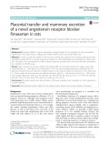 Placental transfer and mammary excretion of a novel angiotensin receptor blocker fimasartan in rats