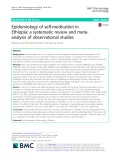 Epidemiology of self-medication in Ethiopia: A systematic review and metaanalysis of observational studies