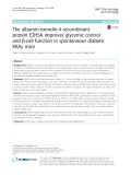 The albumin-exendin-4 recombinant protein E2HSA improves glycemic control and β-cell function in spontaneous diabetic KKAy mice