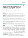 Pharmacokinetic and pharmacodynamic modeling of oral mitiglinide on glucose lowering in healthy Chinese volunteers