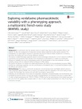 Exploring venlafaxine pharmacokinetic variability with a phenotyping approach, a multicentric french-swiss study (MARVEL study)