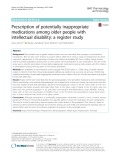 Prescription of potentially inappropriate medications among older people with intellectual disability: A register study