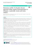 Resistance profile of clinically relevant bacterial isolates against fluoroquinolone in Ethiopia: A systematic review and metaanalysis