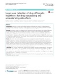 Large-scale detection of drug off-targets: Hypotheses for drug repurposing and understanding side-effects