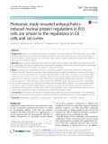 Proteomic study revealed antipsychoticsinduced nuclear protein regulations in B35 cells are similar to the regulations in C6 cells and rat cortex