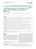 Psychotropic drug use and mortality in old people with dementia: Investigating sex differences