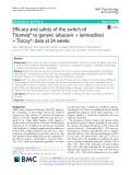 Efficacy and safety of the switch of Triumeq® to generic (abacavir + lamivudine) + Tivicay®: Data at 24 weeks
