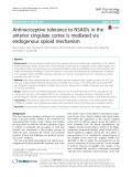 Antinociceptive tolerance to NSAIDs in the anterior cingulate cortex is mediated via endogenous opioid mechanism