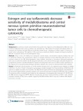 Estrogen and soy isoflavonoids decrease sensitivity of medulloblastoma and central nervous system primitive neuroectodermal tumor cells to chemotherapeutic cytotoxicity
