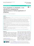 From population to individuals: A new indicator for evaluating the appropriateness of clinical application of antibiotics