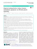 Atypical antipsychotics induce human osteoblasts apoptosis via Wnt/β-catenin signaling
