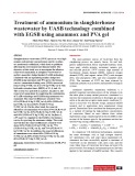 Treatment of ammonium in slaughterhouse wastewater by UASB technology combined with EGSB using anammox and PVA gel
