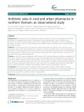 Antibiotic sales in rural and urban pharmacies in northern Vietnam: An observational study