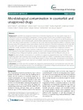 Microbiological contamination in counterfeit and unapproved drugs
