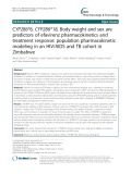 CYP2B6*6, CYP2B6*18, Body weight and sex are predictors of efavirenz pharmacokinetics and treatment response: population pharmacokinetic modeling in an HIV/AIDS and TB cohort in Zimbabwe
