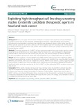 Exploiting high-throughput cell line drug screening studies to identify candidate therapeutic agents in head and neck cancer