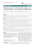 Predictive factors of self-medicated analgesic use in Spanish adults: A cross-sectional national study