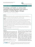 Knowledge and beliefs on antimicrobial resistance among physicians and nurses in hospitals in Amhara Region, Ethiopia