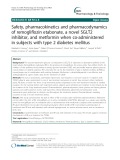 Safety, pharmacokinetics and pharmacodynamics of remogliflozin etabonate, a novel SGLT2 inhibitor, and metformin when co-administered in subjects with type 2 diabetes mellitus