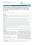 Adverse drug reactions reported by consumers for nervous system medications in Europe 2007 to 2011