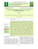 Influence of spacing, fertility and hybrids on productivity and profitability of sweet corn