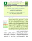 Isolation of protease producing bacteria from soil and characterization of the protease