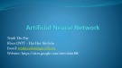 Bài giảng Máy học nâng cao: Artificial neural network - Trịnh Tấn Đạt