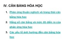 Bài giảng Hóa học đại cương - Chương 4: Cân bằng hóa học