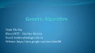 Bài giảng Máy học nâng cao: Genetic algorithm - Trịnh Tấn Đạt