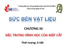 Bài giảng Sức bền vật liệu: Chương 3 - ĐH Công nghiệp TP.HCM