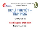 Bài giảng Cơ học lý thuyết - Tĩnh học: Chương 2 - ĐH Công nghiệp TP.HCM