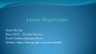 Bài giảng Máy học nâng cao: Linear regression - Trịnh Tấn Đạt