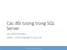 Bài giảng Hệ quản trị cơ sở dữ liệu: Các đối tượng trong SQL Server - TS. Lại Hiền Phương (Phần 2)