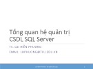 Bài giảng Hệ quản trị cơ sở dữ liệu: Tổng quan hệ quản trị CSDL SQL Server - TS. Lại Hiền Phương